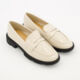 Beige Patent Penny Loafers - Image 1 - please select to enlarge image