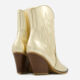 Gold Western Cowboy Ankle Boots  - Image 2 - please select to enlarge image