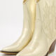 Gold Western Cowboy Ankle Boots  - Image 3 - please select to enlarge image