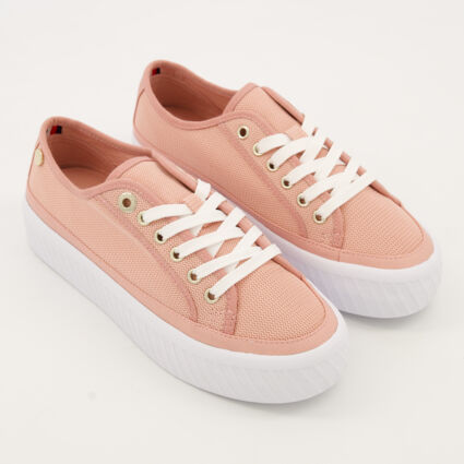 Soothing Pink Platform Trainers - Image 1 - please select to enlarge image