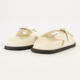 White Double Strap Flat Sandals  - Image 2 - please select to enlarge image