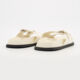 White Double Strap Flat Sandals  - Image 2 - please select to enlarge image