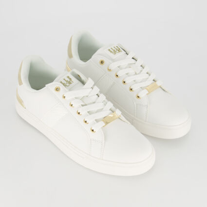White Low Cut Trainers - Image 1 - please select to enlarge image