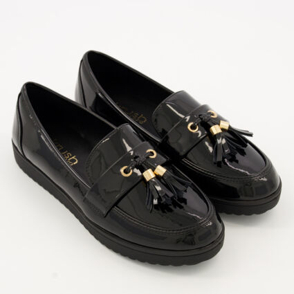Black Tassel Loafers - Image 1 - please select to enlarge image
