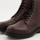 Oxblood Leather Flat Ankle Boots  - Image 3 - please select to enlarge image