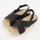 Black Cross Strap Flat Sandals  - Image 3 - please select to enlarge image