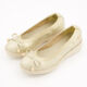 Gold Bow Tie Ballet Flats  - Image 3 - please select to enlarge image
