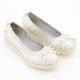 Silver Bow Tie Ballet Flats  - Image 1 - please select to enlarge image