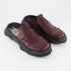 Burgundy Backless Loafers  - Image 1 - please select to enlarge image