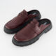 Burgundy Backless Loafers  - Image 3 - please select to enlarge image
