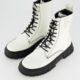 White Contrast 1992 Flat Ankle Boots - Image 3 - please select to enlarge image