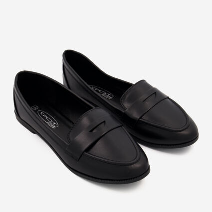 Black Penny Loafers - Image 1 - please select to enlarge image