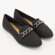 Black Chain Loafers - Image 1 - please select to enlarge image