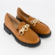 Brown Chunky Chain Loafers  - Image 1 - please select to enlarge image