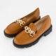 Brown Chunky Chain Loafers  - Image 3 - please select to enlarge image
