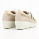 Champagne Leather Capra Wedge Trainers - Image 2 - please select to enlarge image