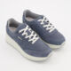 Blue Perforated Suede Trainers - Image 1 - please select to enlarge image