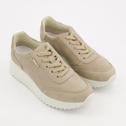 Beige Esther Trainers - Image 1 - please select to enlarge image