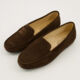 Chocolate Suede Penny Loafers - Image 3 - please select to enlarge image