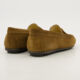 Dark Tan Suede Penny Loafers - Image 2 - please select to enlarge image