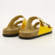 Gold Double Strap Flat Sandals  - Image 2 - please select to enlarge image