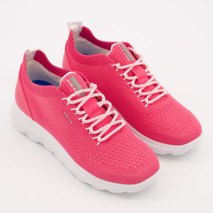 Pink Knit Style Trainers  - Image 1 - please select to enlarge image