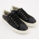 Black Leather Trainers  - Image 1 - please select to enlarge image