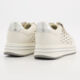 Cream Leather Perforated Trainers  - Image 2 - please select to enlarge image