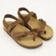 Brown Leather Brionia Flat Sandals  - Image 1 - please select to enlarge image