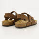 Brown Leather Brionia Flat Sandals  - Image 2 - please select to enlarge image