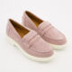 Antique Rose Suede Loafers  - Image 1 - please select to enlarge image