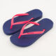 Pink & Navy Anatomica Flip Flops - Image 3 - please select to enlarge image