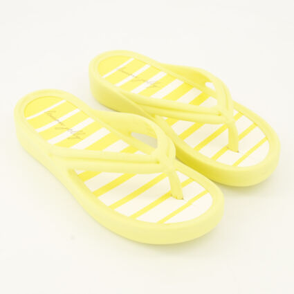 Yellow Breezy Flip Flops  - Image 1 - please select to enlarge image