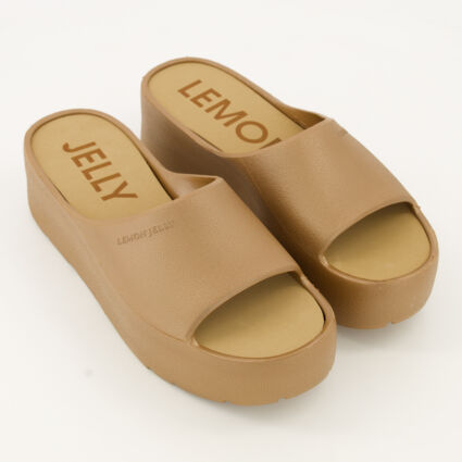 Brown Platform Sandals - Image 1 - please select to enlarge image