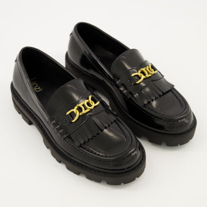 Black Patent Loafers - Image 1 - please select to enlarge image