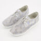 Silver Tone Metallic Cutout Trainers  - Image 3 - please select to enlarge image