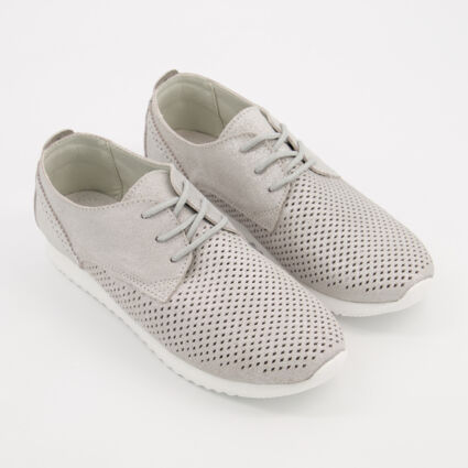 Silver Tone Suede Casual Shoes - Image 1 - please select to enlarge image