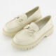 Cream Chunky Chain Loafers  - Image 3 - please select to enlarge image