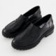 Black Faux Leather Loafers  - Image 3 - please select to enlarge image