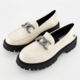 Cream Patent Chunky Loafers  - Image 3 - please select to enlarge image