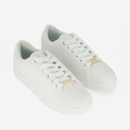 White Reptile Effect Trainers - TK Maxx UK