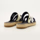 Navy Woven Flat Sandals  - Image 2 - please select to enlarge image
