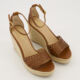 Brown Haana Heeled Espadrille Sandals - Image 1 - please select to enlarge image