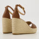 Brown Haana Heeled Espadrille Sandals - Image 2 - please select to enlarge image