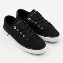 Black Canvas Trainers