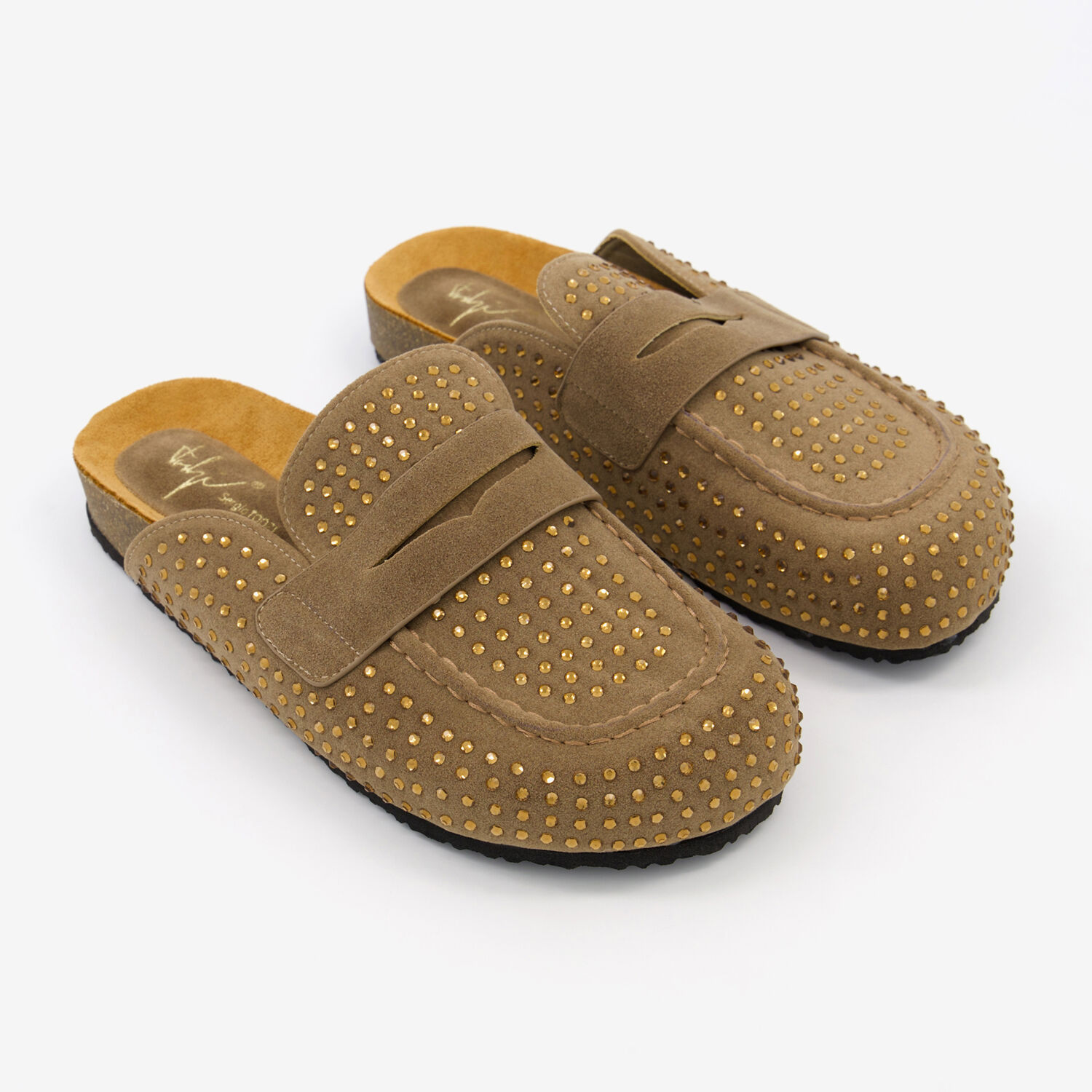Brown Embellished Slippers - TK Maxx UK