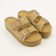 Beige Leather Can Do Sandals - Image 1 - please select to enlarge image