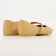Tan Elasticated Strap Ballet Flats  - Image 2 - please select to enlarge image