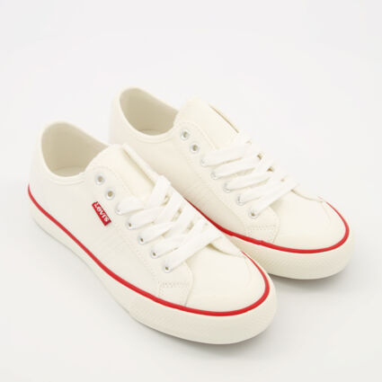 White Canvas Trainers - Image 1 - please select to enlarge image