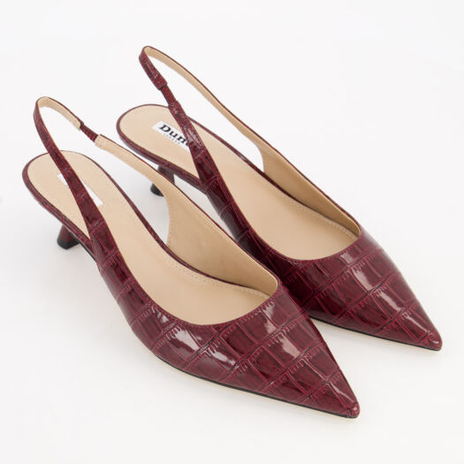 Berry Croc Synthetic Concur Heels - Image 1 - please select to enlarge image